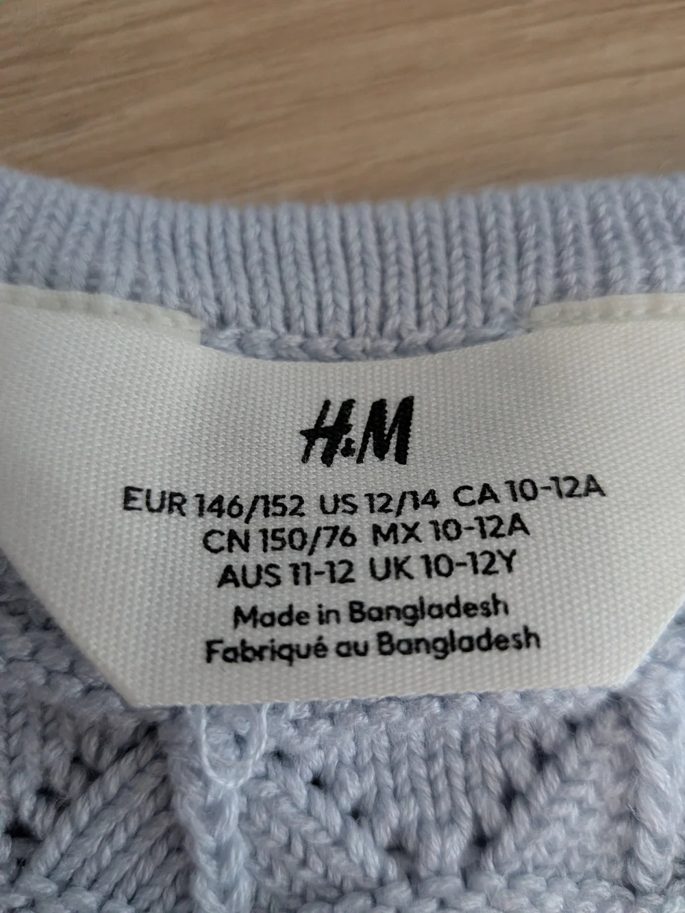 H&M Pale Blue Open-Knit Tank Top